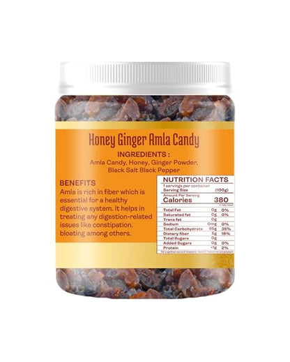 Vilaas Dried Honey Ginger Amla Candy 900gm | Tangy & Sweet Indian Gooseberry for Eating | Low Processed and Sugar Free Amla | All Natural Ingredients | After Meal Mouth Freshner Mukhwas | No Artificial Preservative