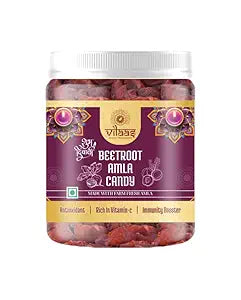 Vilaas Sugar-Free Beetroot Amla Candy 900gm | Indian Gooseberry for Eating | High in Vitamin C Low Processed and Sugar Free Amla | All Natural Ingredients | After Meal Mouth Freshner Mukhwas | No Artificial Preservative
