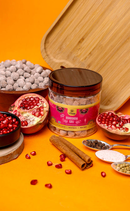 Vilaas Refreshments Anardana | 125g | 200g | 250g | 600g | Tangy Pomegranate Digestive Candy