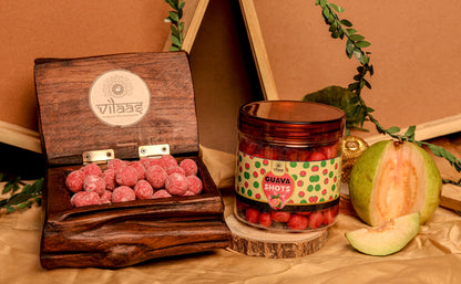 Vilaas Refreshments Guava Shots | 125g | 200g | 250g | 600g | Tangy & Fruity Guava Candy