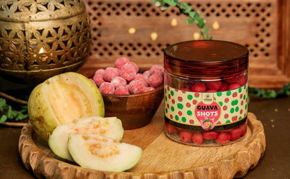 Vilaas Refreshments Guava Shots | 125g | 200g | 250g | 600g | Tangy & Fruity Guava Candy