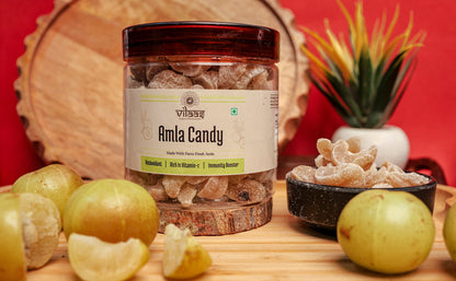 Vilaas Refreshments Amla Candy | 125g | 200g | 250g | 600g | Premium Indian Gooseberry Candy