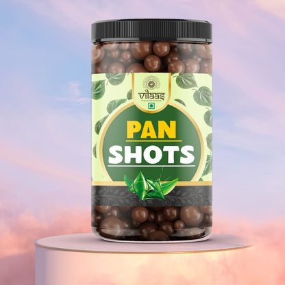VILAAS Pan Shots Mukhwas Candy Balls 300gm | Refreshing Paan Flavour Laddu Candy | Traditional After-Meal Mouth Freshener | Sweet & Aromatic Paan Treat | Ready-to-Eat Snack